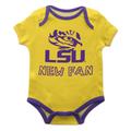 Infant Gold LSU Tigers New Fan Bodysuit