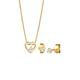 Elli DIAMONDS - Herz Liebe Solitär Diamant (0.09ct.) 585 Gelbgold Schmuck-Set Damen