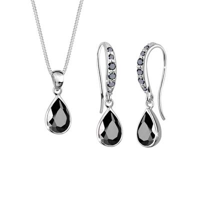 Elli - Tropfen Zirkonia 925 Sterling Silber Schmuck-Set Damen