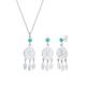 Elli - Kette Hänger Traumfänger Boho Howlith 925 Silber Schmuck-Set Damen