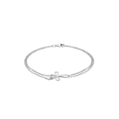 Elli - Kreuz Religion Glaube 925 Sterling Silber Armbänder & Armreife 1 ct Damen