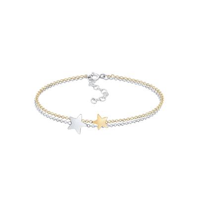 Elli - Bi-Color Astro Layer Sterne Erbskette 925er Silber Armbänder & Armreife Damen