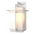 Hubbardton Forge Tourou Downlight Large Outdoor Sconce - Opal Glass Aluminum/Glass/Metal in White | Wayfair 306008-1090