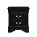 Rongeng Classic Louis Philippe Black Finish 1Pc Nightstand Of Drawers Traditional Design Bedroom Furniture in Black/Brown | Wayfair R06343