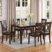 Red Barrel Studio® 7PCS Dining Set Dining One Table & 6 Side Chairs Wood/Upholstered in Black/Brown | 30 H x 36 W x 60 D in | Wayfair