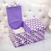 Latitude Run® Folding Double Cover Storage Fabric Box Fabric in Indigo/White | 6.29 H x 14.17 W x 9.84 D in | Wayfair