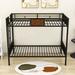 Mason & Marbles Modern Metal Bunk Bed w/ Built-In Ladder Metal in White/Black | 67 H x 41 W x 78 D in | Wayfair FA7ABB17C92C450191E56305CA04D60C