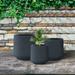 Kante 2 Piece 17.3", 13.4" & 10.6"H Round Concrete Planters, Outdoor Indoor Large Planter Pots Containers w/ Drainage Holes Set Concrete | Wayfair