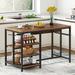 Trent Austin Design® Maisha Industrial Prep Table w/ Storage Shelves, Small Dining Island Table w/ 5 Shelves, Saving Space | Wayfair