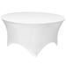 Eider & Ivory™ 5Ft, 6Ft Round Spandex Tablecloth Tight Fitted Stretch Table Cover For Dining Wedding Banquet Party in White | Wayfair