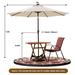 Arlmont & Co. Keontaye 108" Led Lighted Patio Market Sunbrella Umbrella Metal | 90 H x 108 W x 108 D in | Wayfair 8ACA5CE8172B4E9390830B2B6491496F