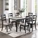 Red Barrel Studio® Small Dining Table Set 7 Pc Wood/Upholstered in Brown/Gray | 30 H x 36 W x 60 D in | Wayfair 97D5DB0C5F5B447AA2BDEAFFC8D63175