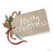 The Holiday Aisle® Merry Christmas Gift Tag Poster Print By House Fenway House Fenway (18 X 18) # FEN212 Paper in Brown/Green/Red | Wayfair