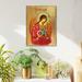 Fleur De Lis Living Archangel Michael Icon - Painting on Wood in Brown | 24 H x 18 W x 1 D in | Wayfair 3C18DF26932040798E983443D4DA41B2