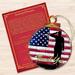 The Holiday Aisle® U.S Flag Ball Ornament Wood in Blue/Brown/Red | 5 H x 5.5 W x 0.3 D in | Wayfair 7C403938CED54E35B3F8BFFF0CBF3155