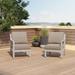 Gracie Oaks Lanai Left/Right Outdoor Arm Chair - Olefin, Wood in Gray | 32 H x 27 W x 29.25 D in | Wayfair 48FED23DE9E248BE97F16BC2EE042776