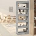 Latitude Run® Book Cabinet Room Divider Display Book Rack Bookshelf Engineered Wood in Gray | 65 H x 16 W x 12 D in | Wayfair