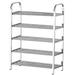 Rebrilliant 10 Pair Shoe Rack Metal in Gray | 33.46 H x 23.62 W x 9.05 D in | Wayfair 92C818B6672B4D739A7D57B249CE135D