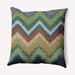 Union Rustic Jenave Ikat Chevron Decorative Throw Pillow Square Down/Feather/Polyester in Blue | 26 H x 26 W x 8 D in | Wayfair