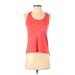 Nike Active Tank Top: Red Color Block Activewear - Women's Size X-Small