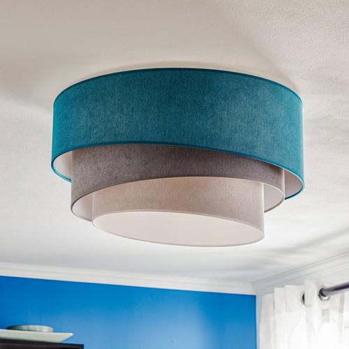 Duolla Deckenlampe Pastell Trio 60cm türkis/grau/hellgrau