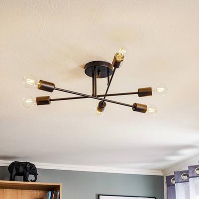 EMIBIG LIGHTING Deckenleuchte Veken, schwarz, sechsflammig Image