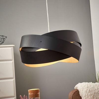 Hängelampe Tornado Domiluce, dimmbar, schwarz, für Wohn- / Esszimmer, Metall, Modern, Pendelleuchte Image
