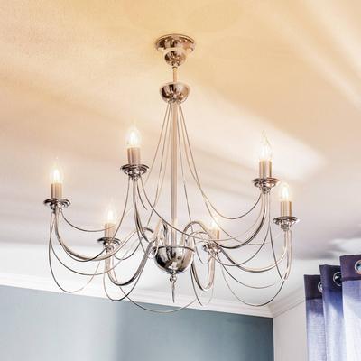 Kronleuchter Retro Domiluce, dimmbar, chrom / silber, für Wohn- / Esszimmer, Metall, Kronleuchter Image