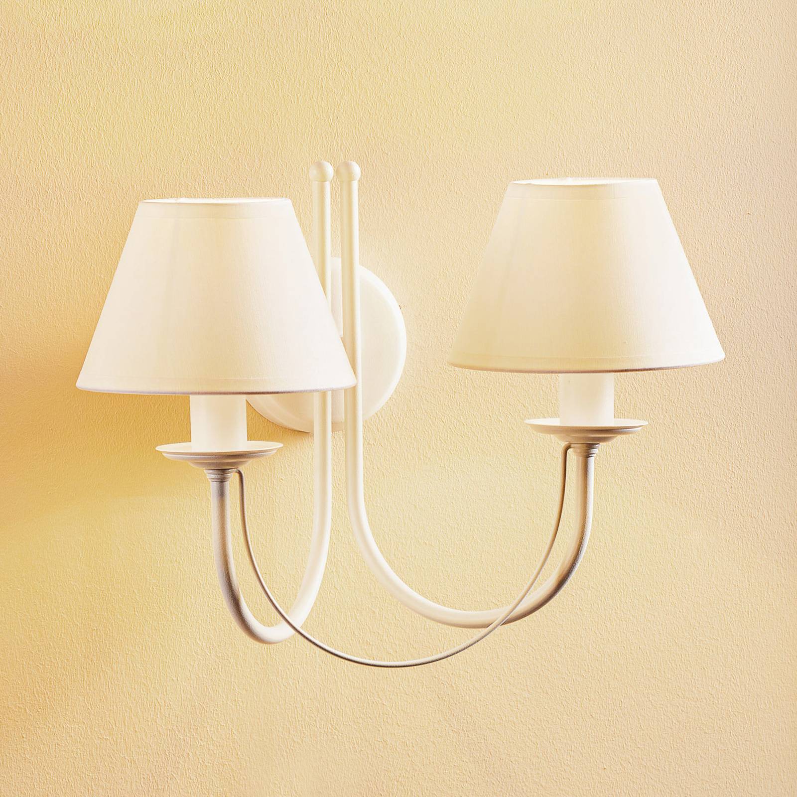 Wandlampe Bona Domiluce, dimmbar, weiß / opal, für Wohn- / Esszimmer, Metall, Modern, Wandleuchte, Wandlampe Innen