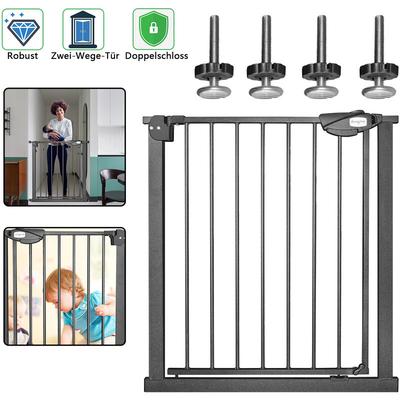 Türschutzgitter Ohne Bohren Treppenschutzgitter für Kinder 75-85cm breit, Auto-Close Baby Image