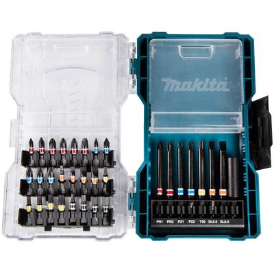 Bit-Set 32teilig, ph, pz, Torx, Schlitz, Sechskant, 50/75 mm, Bithalter - Makita