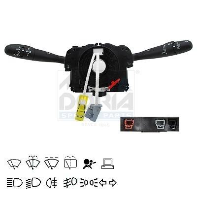 MEAT & DORIA Lenkstockschalter mit Airbag-Wickelfeder für PEUGEOT CITROËN/PEUGEOT CITROËN 0000624303 98062098XT 98200115XT 231340