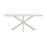 Tavolo Argo di melammina con finitura bianca e gambe in acciaio con finitura bianca 180 x - Kave