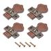 Drawer Knobs, 1.89" 4Pcs Leather Dresser Handle Door Pulls Cupboard Pull, Brown