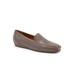 Wide Width Women's Vista Casual Flat by SoftWalk in Taupe (Size 9 1/2 W)