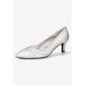 Women's Nobel Pump by Easy Street in Silver Satin (Size 10 M)