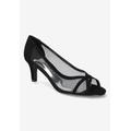 Wide Width Women's Picaboo Pump by Easy Street in Black Suede (Size 8 W)