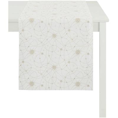 Tischläufer APELT "3009 Christmas Elegance, Weihnachtsdeko, Weihnachten", beige (creme, goldfarben), B:48cm L:140cm, Polyester, Tischdecken