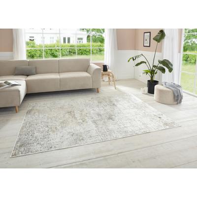 Designteppich ELLE DECORATION "Chameis", beige, B:160cm H:4mm L:230cm, Viskose, Acryl, Teppiche, Viskose, Vintage Look, Seiden Optik, Wohnzimmer, Schlafzimmer, Teppich Image
