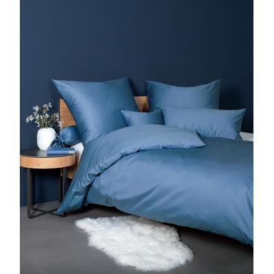 Bettwäsche JANINE "Colors 31001", blau (jeansblau), B/L: 240cm x 220cm, B/L: 80cm x 80cm & 80cm x 80cm (), Mako-Satin, B/L: 80cm x 80cm & 80cm x 80cm, Mako-Satin, Obermaterial: 100% Baumwolle, Bettwäsche, feinfädige uni Bettwäsche für alle... Image