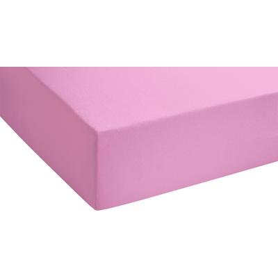 Spannbettlaken BIBERNA "GOTS Biber in Gr. 90x200, 140x200 oder 180x200 cm", lila (orchidee), B:90-100cm L:190-200cm, Biber, Obermaterial: 100% Baumwolle, Laken, aus Bio-Baumwolle, für Matratzen bis 22 cm Höhe, Winter, Bettlaken Image