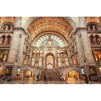 Fototapete PAPERMOON "Grand Central Station", bunt, B:5,00m L:2,80m, Vlies, Tapeten