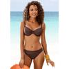 Bügel-Bikini-Top S.OLIVER "Rome", Damen, Gr. 40, Cup C, braun, Polyamid, Microfaser, unifarben, Bikini-Oberteile, in verschiedenen Unifarben