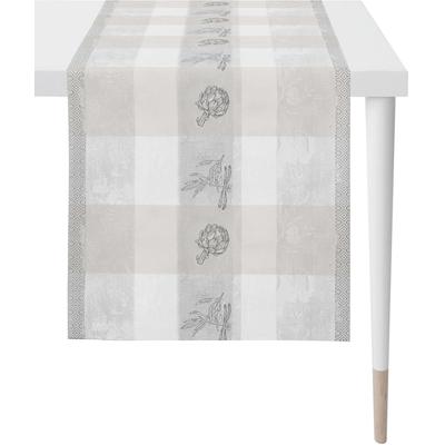 Tischläufer APELT "1615 Summergarden, Sommerdeko, Sommer", grau, B:48cm L:140cm, Polyester, Tischdecken, Jacquardgewebe Image