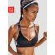 Sport-BH LASCANA ACTIVE Gr. 80, Cup C, schwarz-weiß (schwarz, weiß) Damen BHs Sport-BH Sportbekleidung Push-up-BH Sport