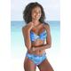 Bikini-Hose S.OLIVER "Maya" Gr. 40, N-Gr, blau (blau, bedruckt) Damen Badehosen Ocean Blue Bestseller