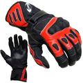 Motorradhandschuhe PROANTI Handschuhe Gr. L, rot (rot, schwarz) Motorradhandschuhe