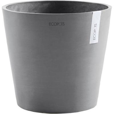 Blumentopf ECOPOTS "AMSTERDAM Grey", grau, B:30cm H:26cm T:30cm Ø:30cm, Kunststoff, Pflanzgefäße, BxTxH: 30x30x26 cm, mit Wasserreservoir Image