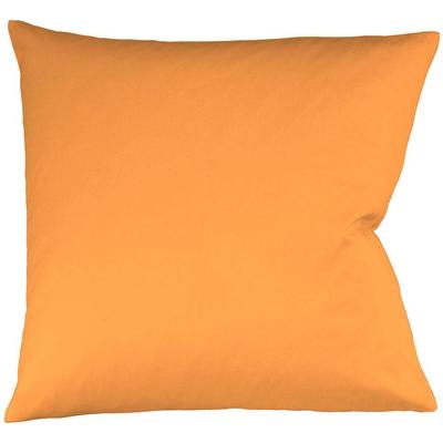 Kissenbezug FLEURESSE "Colours Mako Satin, 100% Baumwolle, mit Reißverschluss", gold (goldfarben), B:80cm L:80cm, Mako-Satin, Mako-Satin, Kissenbezüge, Mako Satin, glänzend, glatt, Premium Qualität