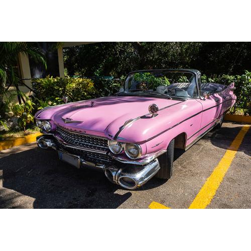 „PAPERMOON Fototapete „“Oldtimer pink““ Tapeten Gr. B/L: 2,50 m x 1,86 m, Bahnen: 5 St., bunt Fototapeten“